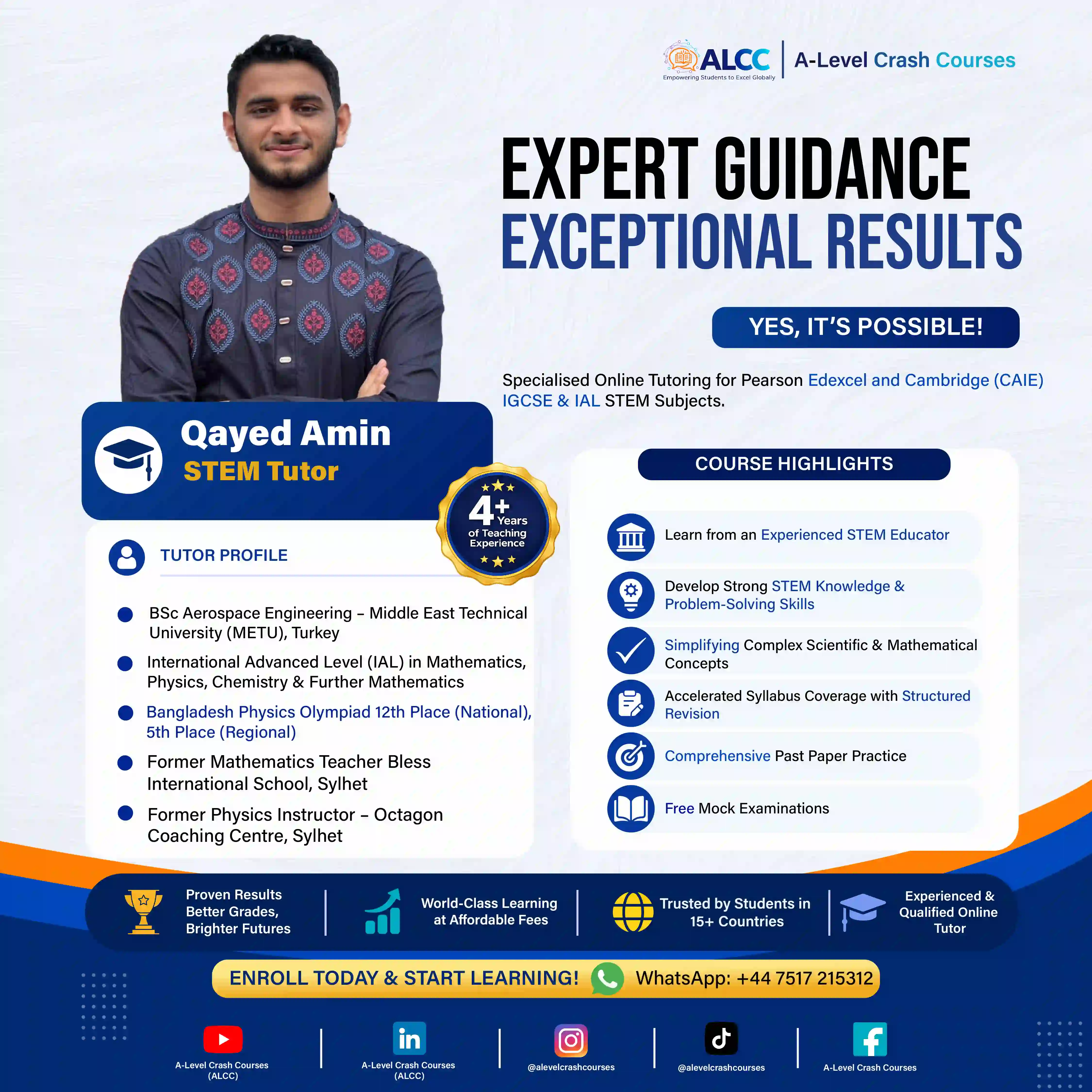 Qayed Amin - STEM Tutor Poster